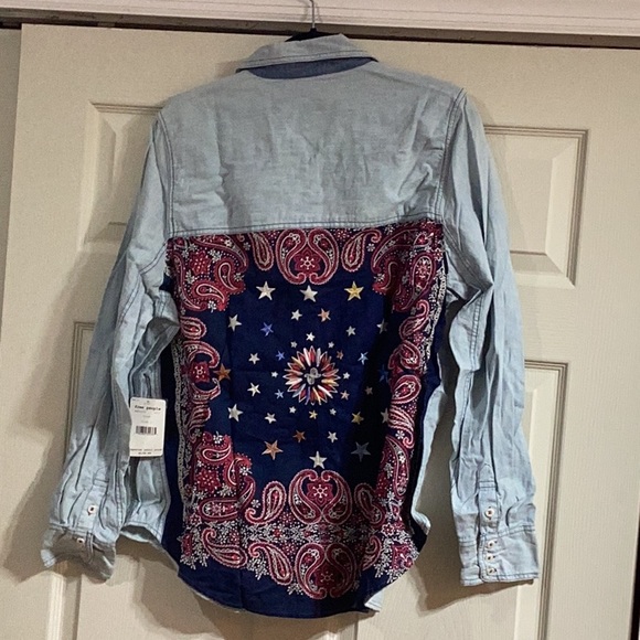 Free People Bandana Bandit button down shirt - Picture 4 of 9